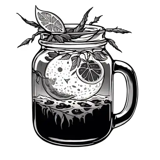 Moonshine Jar tattoo design idea