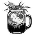 Moonshine Jar tattoo design idea