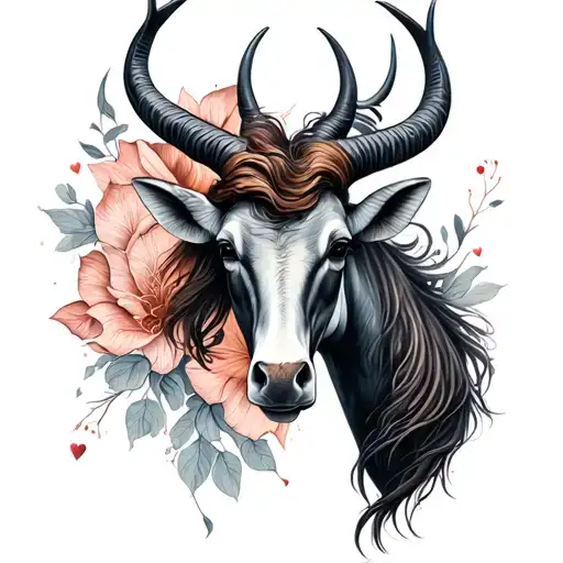 Sagittarius Taurus love tattoo design idea