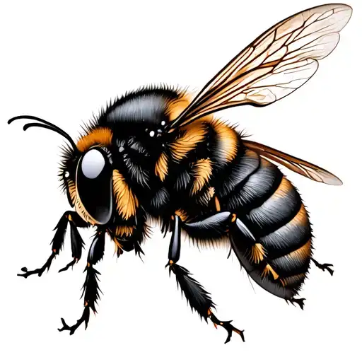 bees music tattoo design idea