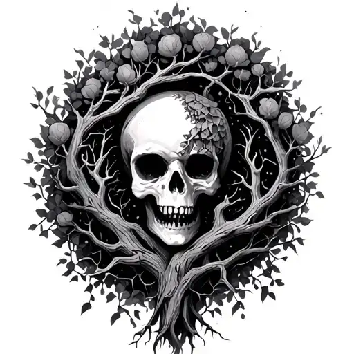poison tree tattoo design idea