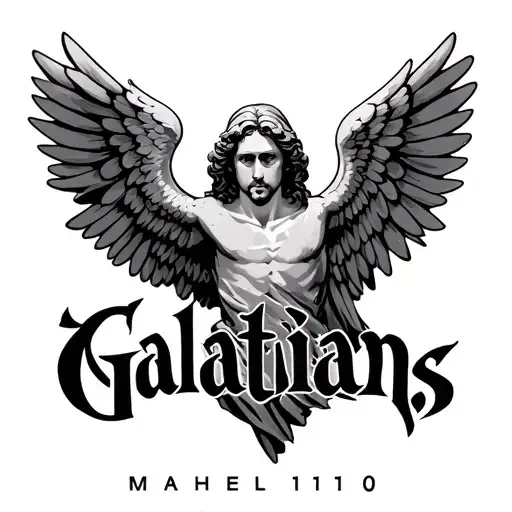 "Galatians 1:10" arch angel michael tattoo design idea