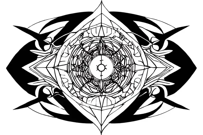 Strength enlightenment sacred tattoo design idea
