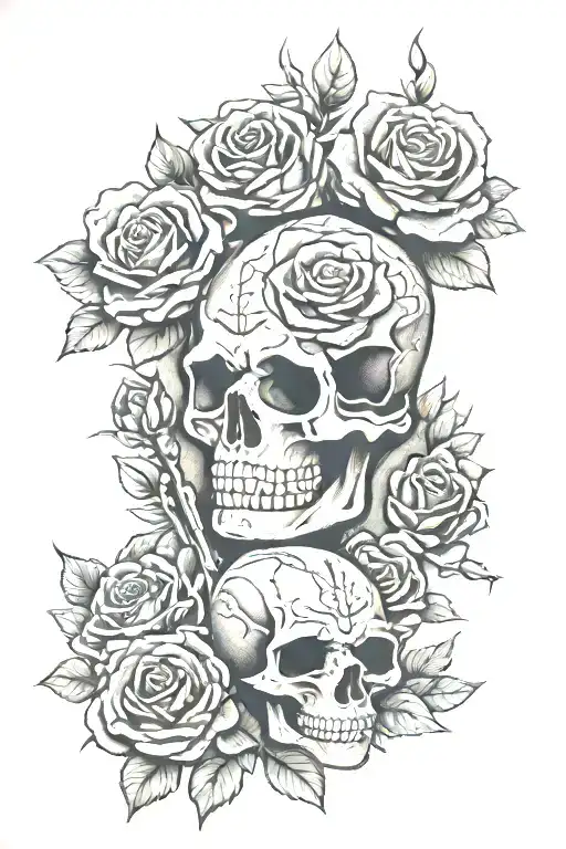State of Arizona, skeleton's, Roses, family Arizona Sports, Superstition Mountains  tattoo design idea