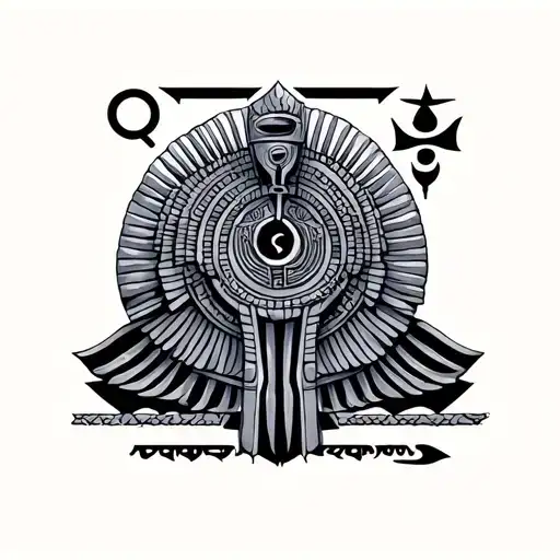 sumerian symbols incorporated tattoo design idea