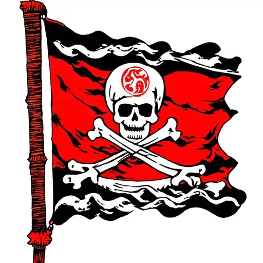 "GACHMAL" pirate flag tattoo design idea