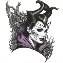 maleficent tattoo design idea