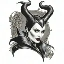 maleficent tattoo design idea