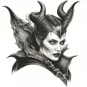 maleficent tattoo design idea