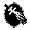 cross and resurrection  tattoo design idea