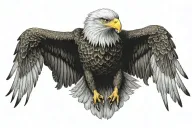 Eagle flying tattoo design idea