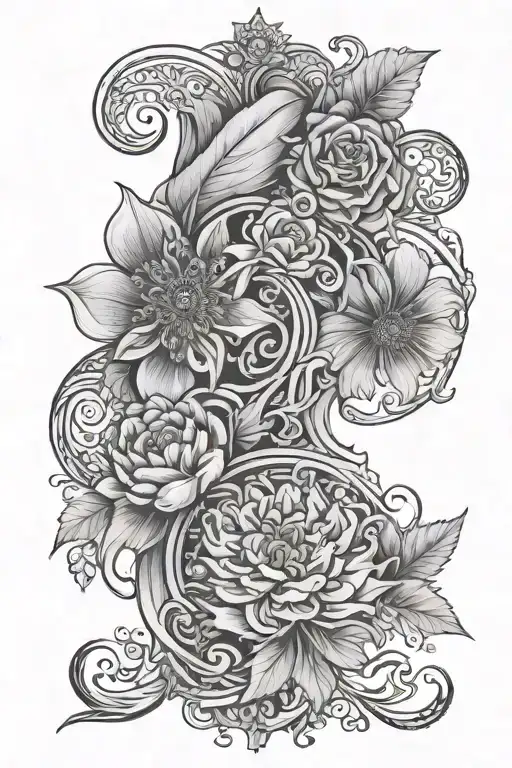 The names of Samaneh and Amir tattoo design idea