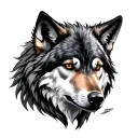 royal wolf tattoo design idea