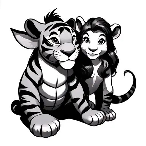 tigger, Tinkerbell, Tmnt, Simba tattoo design idea