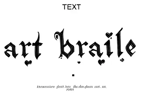 "art braille" tattoo design idea