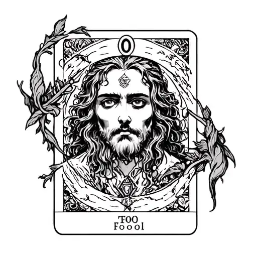 the fool tarot card tattoo design idea