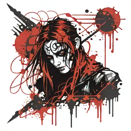 black metal music tattoo design idea