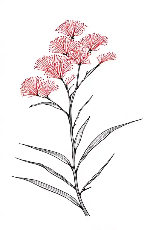 Pohutukawa tattoo design idea