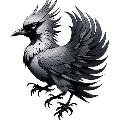 Firebird tattoo design idea