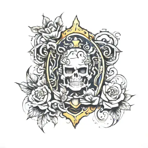 text My chest plate is home, sweet home for the big and ugly piece of rock like this tattoo design idea