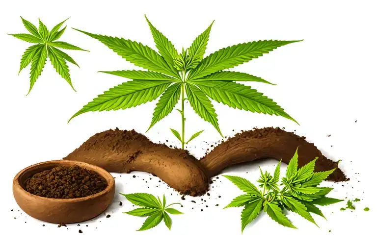 Cannabis growing from seed tattoo design idea