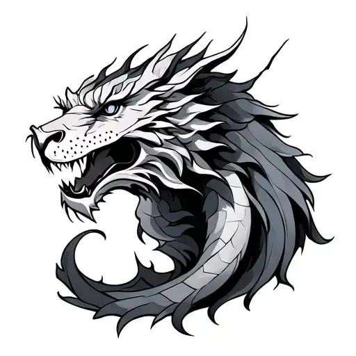 Leo Dragon tattoo design idea