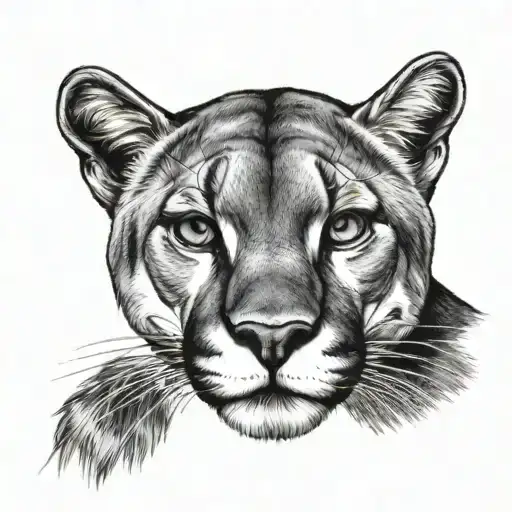 Cougar tattoo design idea