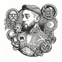 mac Miller inspired tattoo design idea