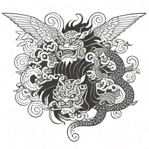 Namakubi tattoo design idea