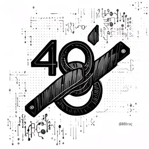 represent computer science and music at the same time, using the numbers 404 code error and 808 from beats. minimalist  tattoo design idea