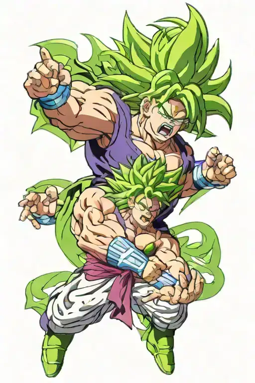 broly dragon ball super tattoo design idea