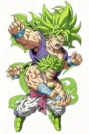 broly dragon ball super tattoo design idea