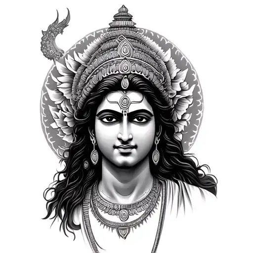 Vishnu tattoo design idea