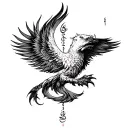 Persian mythology and the artistry of Persian calligraphy tattoo on full sleeve  tattoo design idea