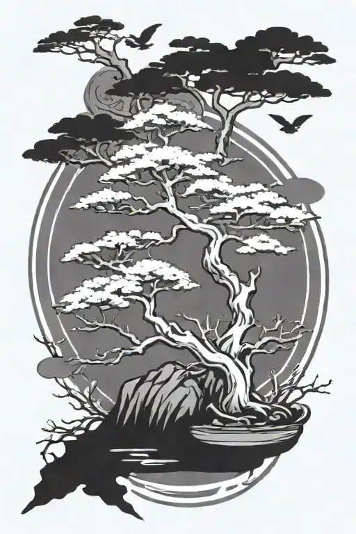 bonsai stean punk rock inspired tattoo design tattoo design idea