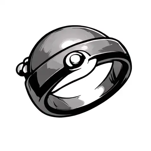 pokeball ring tattoo design idea