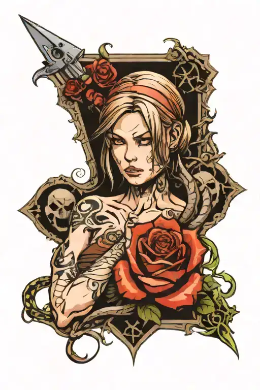 resident evil 4 tattoo design idea