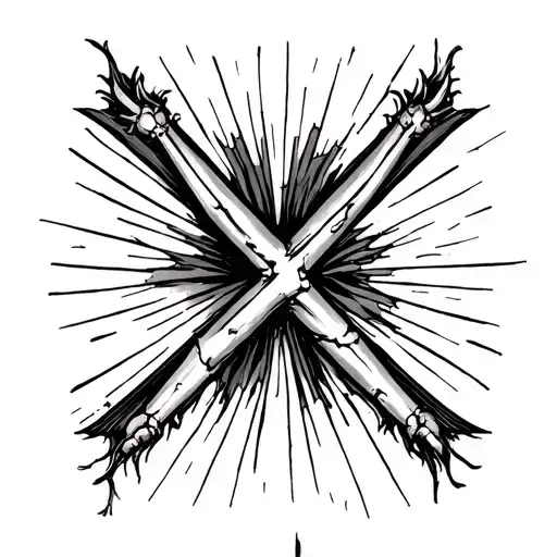 the word x ray stick and poke tattoo design idea