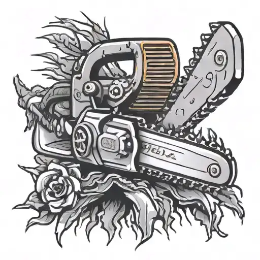 chainsaw tattoo design idea