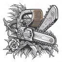 chainsaw tattoo design idea