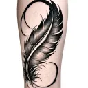 infinity feather  tattoo design idea