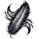 infinity feather  tattoo design idea