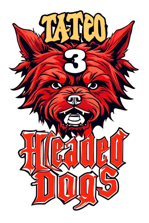 "3 headed dog" cerberus tattoo design idea