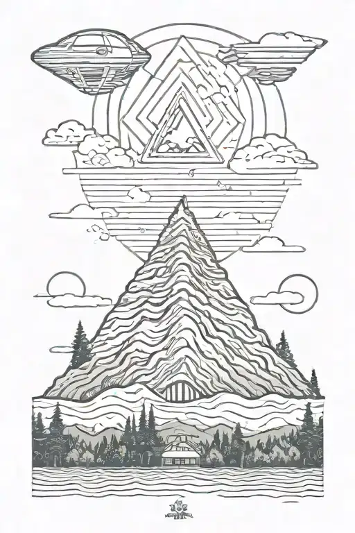 Twin Peaks and X files tattoo design idea
