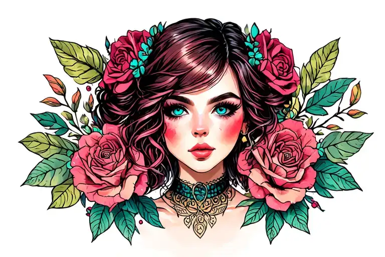 Girly tattoo design idea