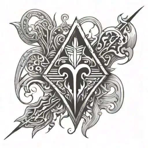 dmt spearhead tattoo design idea