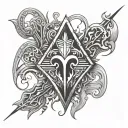 dmt spearhead tattoo design idea