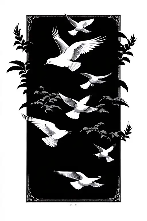 "Namakula came" Iwa Birds flying tattoo design idea