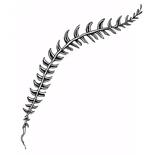 wispy girly spine tattoo tattoo design idea
