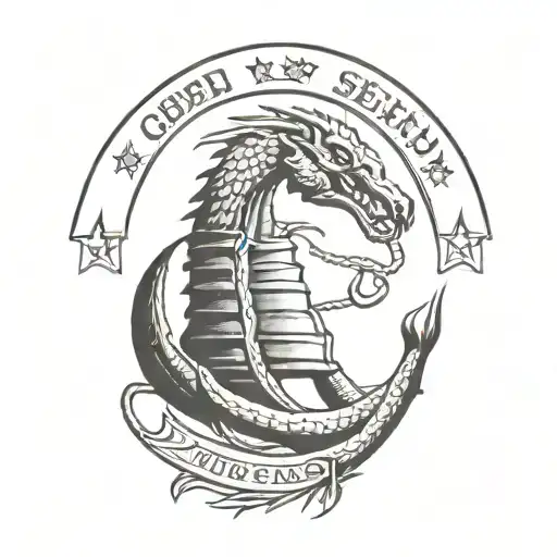 gadsden flag with guns tattoo design idea